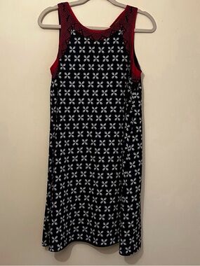 Hatley Sleeveless Navy & Red Patterned Swing Dress